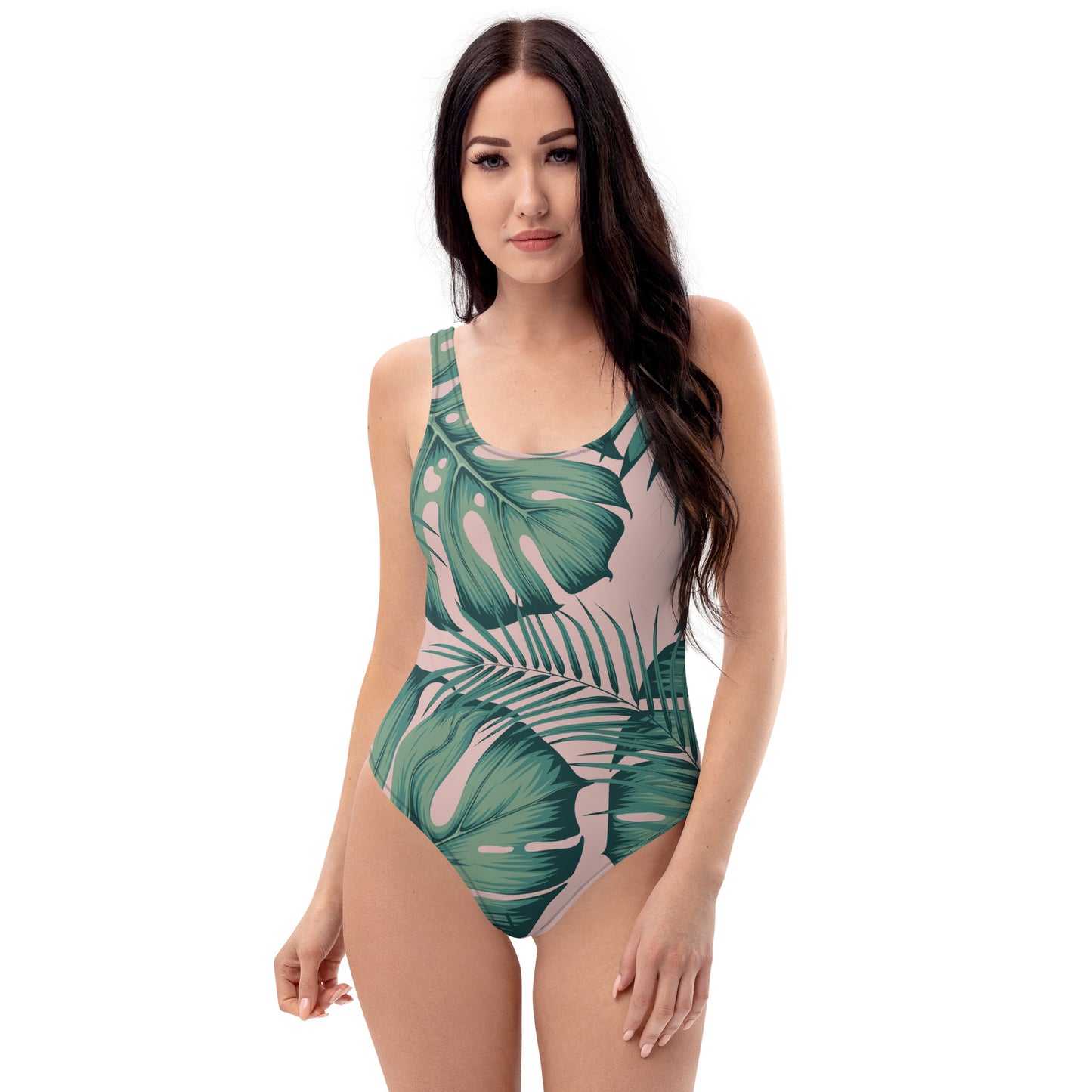 Pink tropical One-Piece Swimsuit