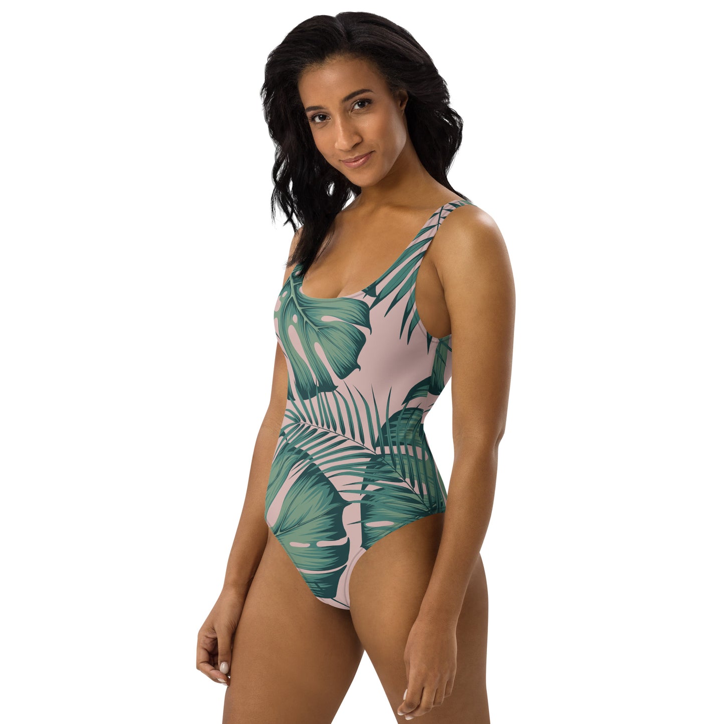 Pink tropical One-Piece Swimsuit