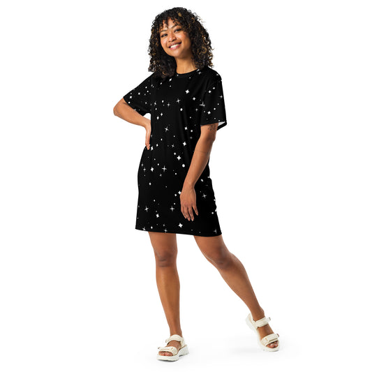 Star print T-shirt dress