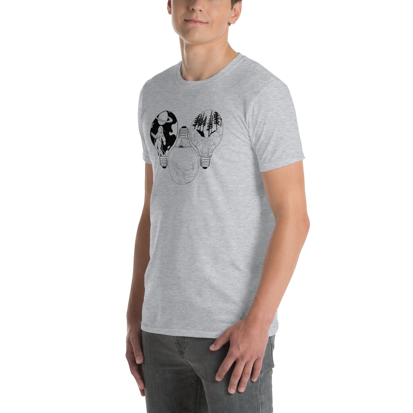 Bulb print Short-Sleeve Unisex T-Shirt