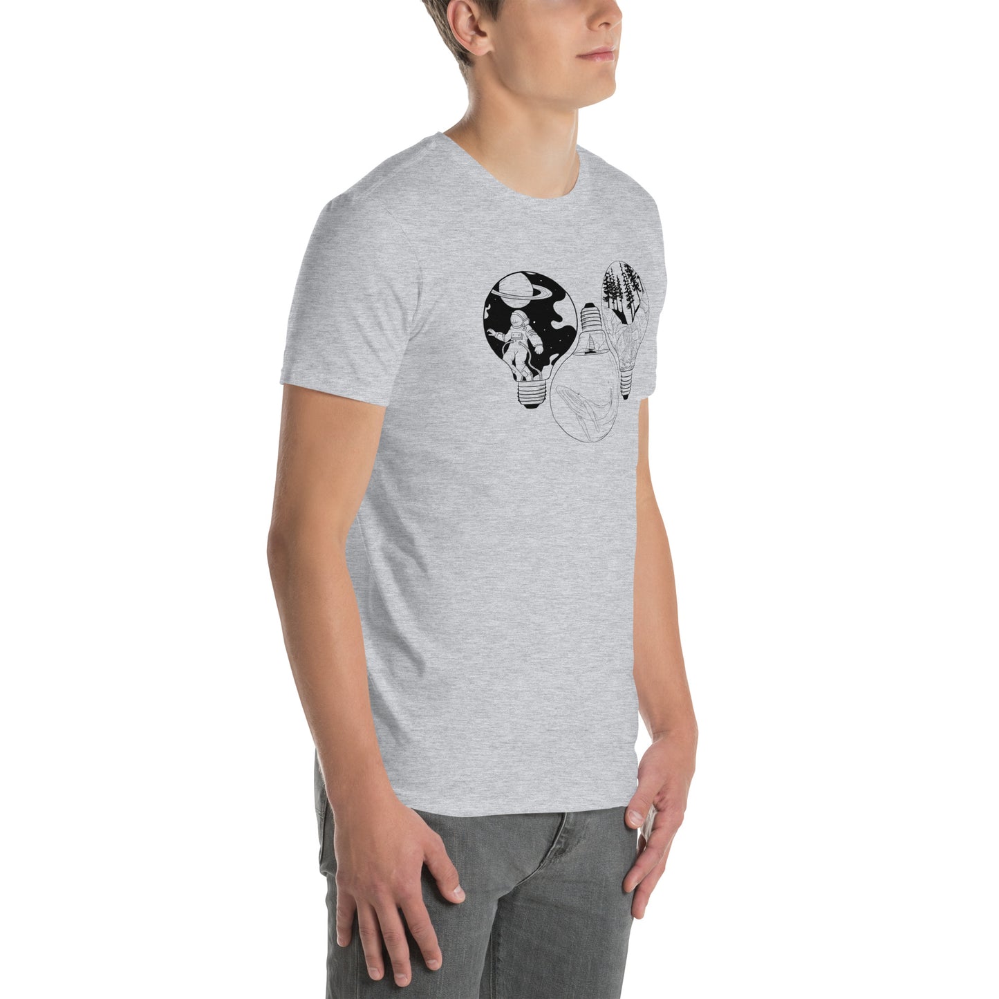 Bulb print Short-Sleeve Unisex T-Shirt